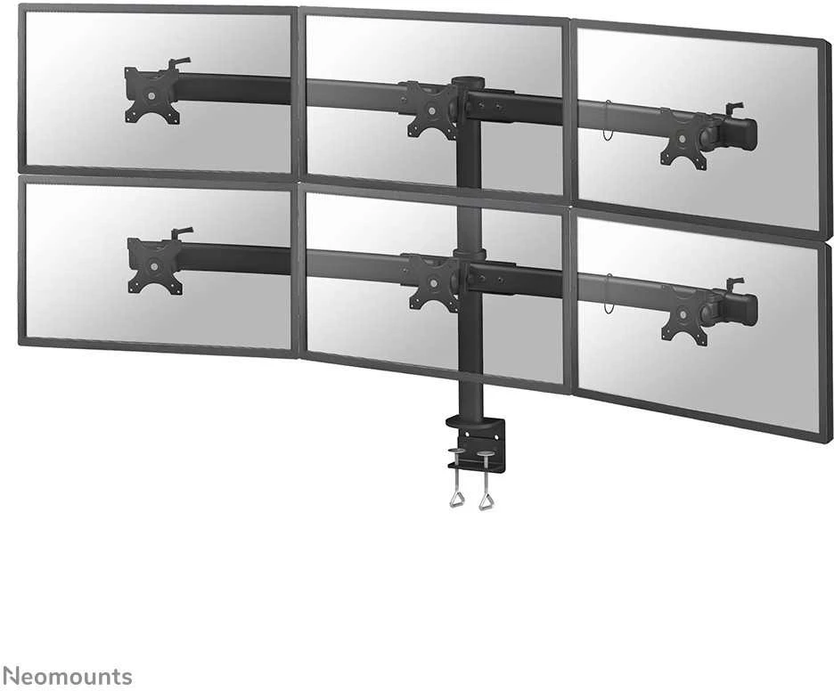 Newstar FPMA-D700D6 monitoriaus laikiklis arba stovas 68,6 cm (27") Gnybtas Juoda
