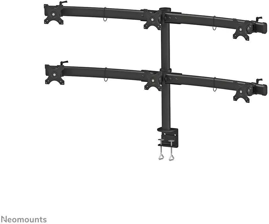Newstar FPMA-D700D6 monitoriaus laikiklis arba stovas 68,6 cm (27") Gnybtas Juoda