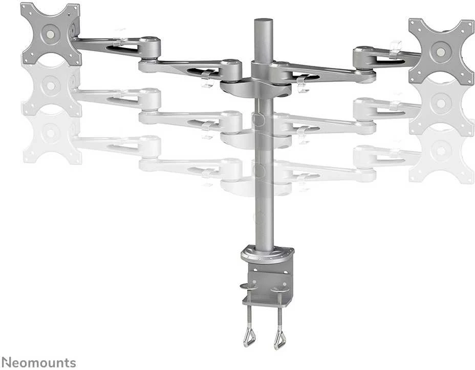 Neomounts Newstar FPMA-D935D monitoriaus laikiklis arba stovas 68,6 cm (27") Gnybtas Sidabras