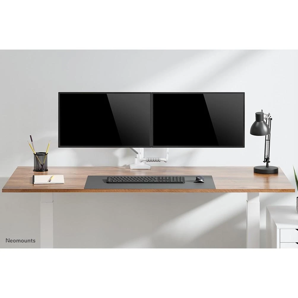 Laikiklis NEOMOUNTS BY NEWSTAR DS75-450WH2 FULL MOTION MONITORIUS DESK MOUNT FOR 17-32" SCREENS - Baltas