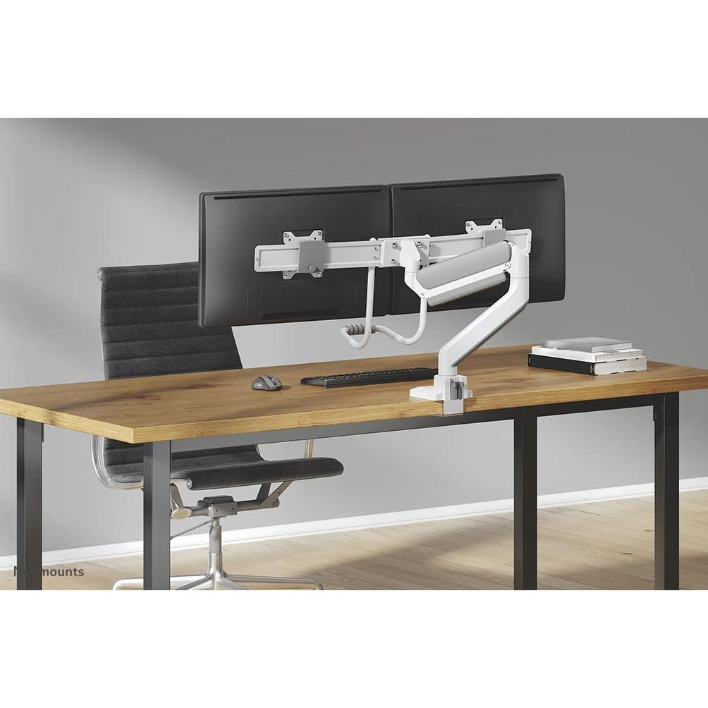 Laikiklis NEOMOUNTS BY NEWSTAR DS75-450WH2 FULL MOTION MONITORIUS DESK MOUNT FOR 17-32" SCREENS - Baltas