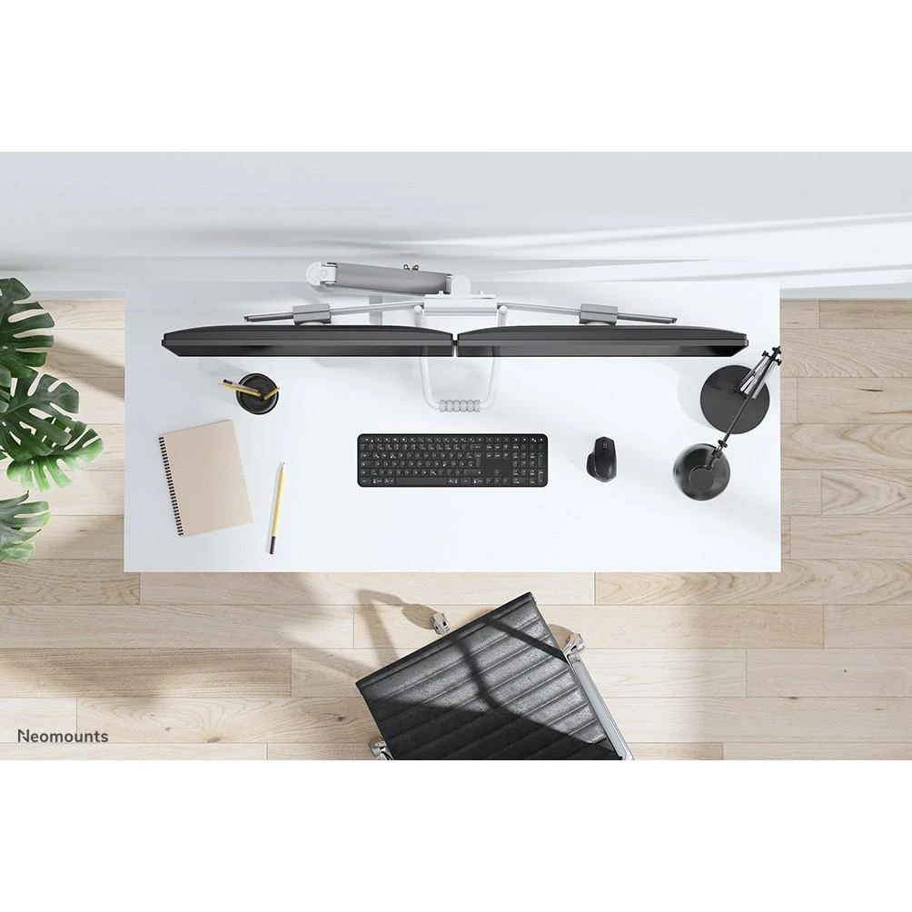 Laikiklis NEOMOUNTS BY NEWSTAR DS75-450WH2 FULL MOTION MONITORIUS DESK MOUNT FOR 17-32" SCREENS - Baltas