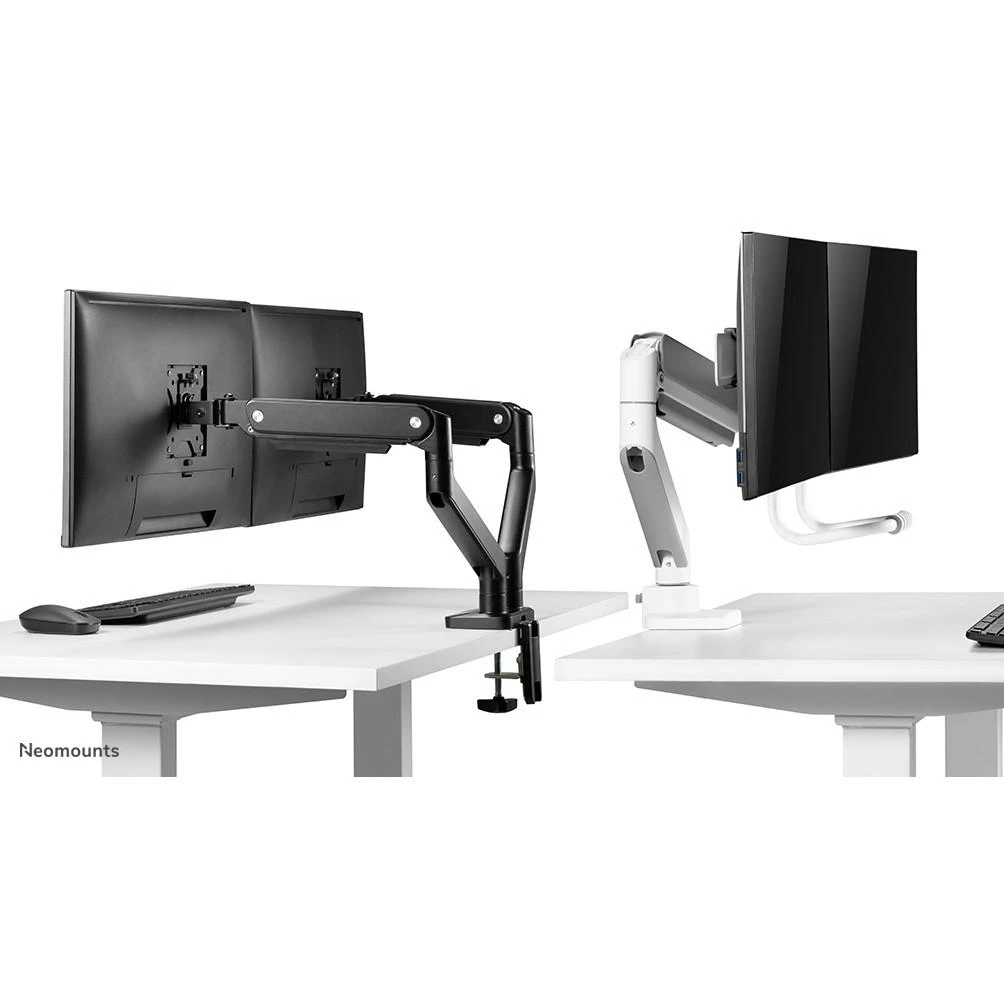 Laikiklis NEOMOUNTS BY NEWSTAR DS75-450WH2 FULL MOTION MONITORIUS DESK MOUNT FOR 17-32" SCREENS - Baltas