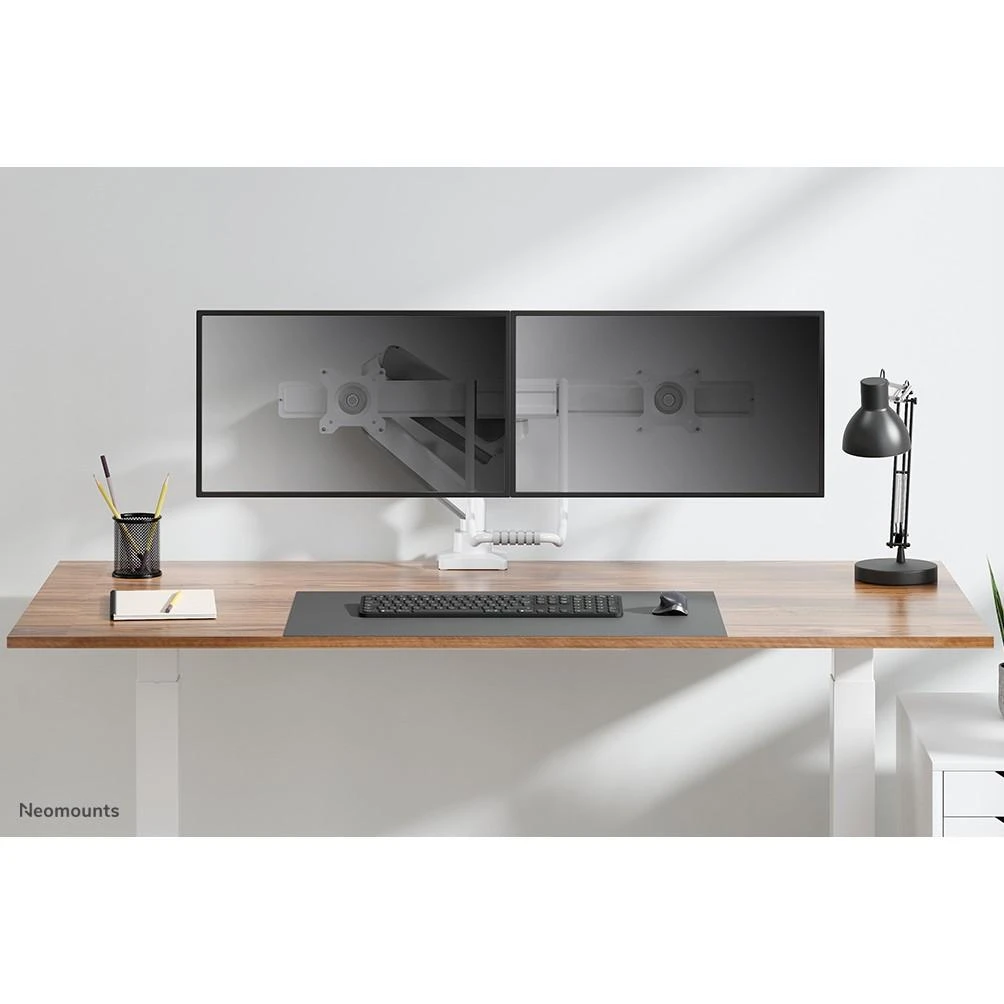 Laikiklis NEOMOUNTS BY NEWSTAR DS75-450WH2 FULL MOTION MONITORIUS DESK MOUNT FOR 17-32" SCREENS - Baltas