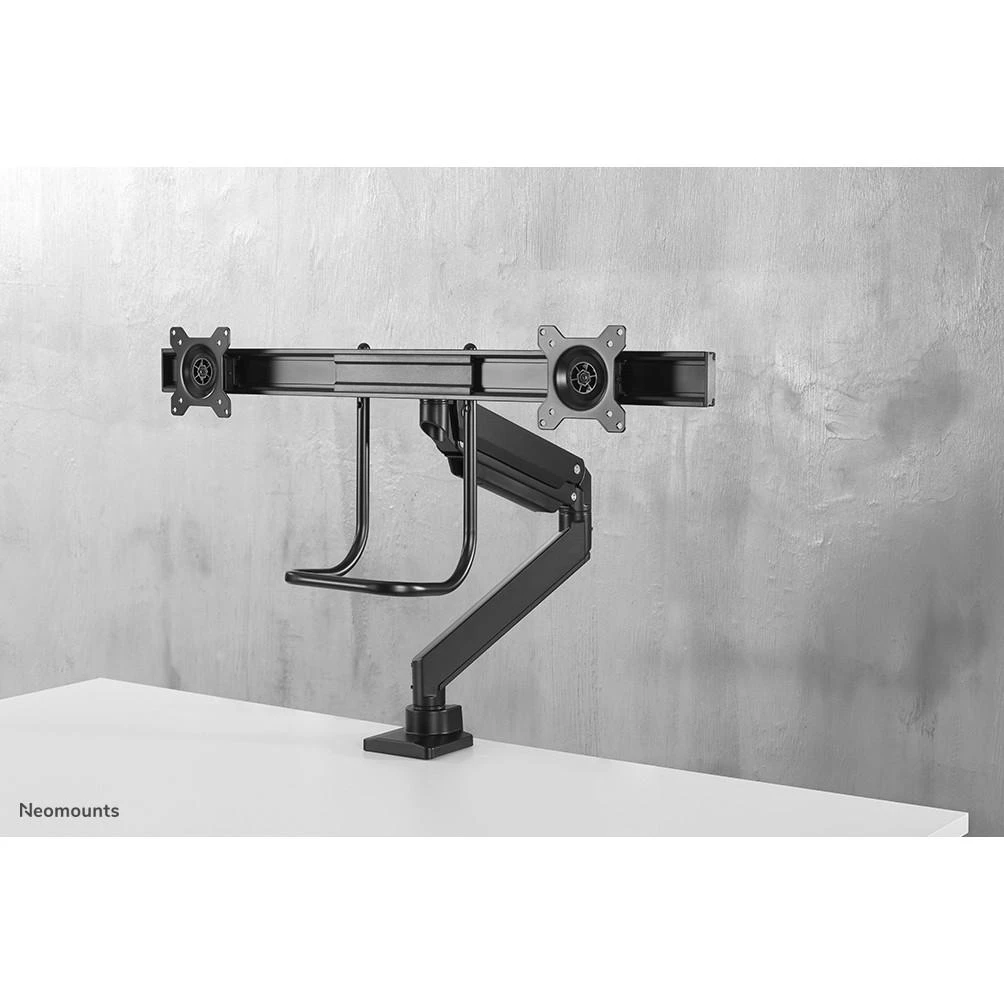Laikiklis Neomounts NM-D775DX dvigubo monitoriaus rankena, juoda