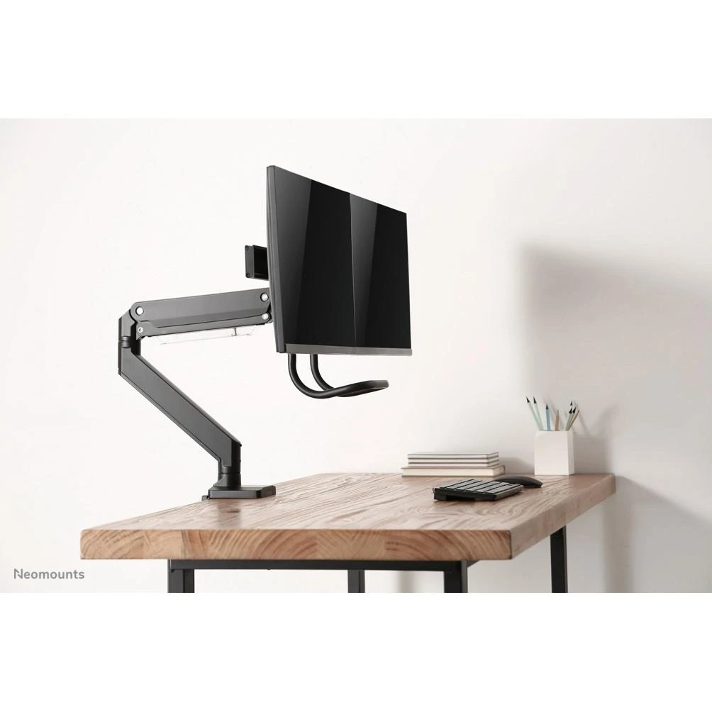 Laikiklis Neomounts NM-D775DX dvigubo monitoriaus rankena, juoda
