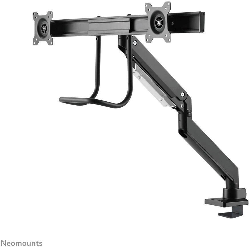 Laikiklis Neomounts NM-D775DX dvigubo monitoriaus rankena, juoda