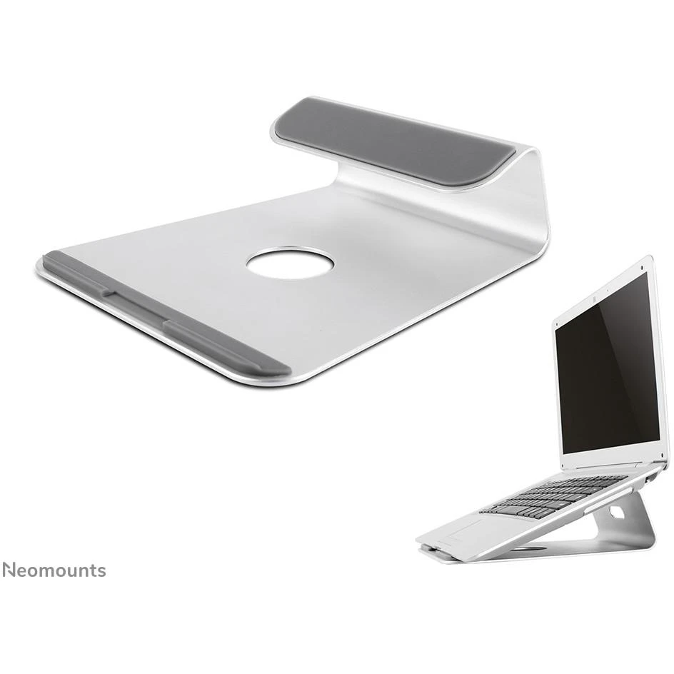 NeoMounts Nešiojamas kompiuteris Desk Stand (ergonomic), c:Sidabrinis