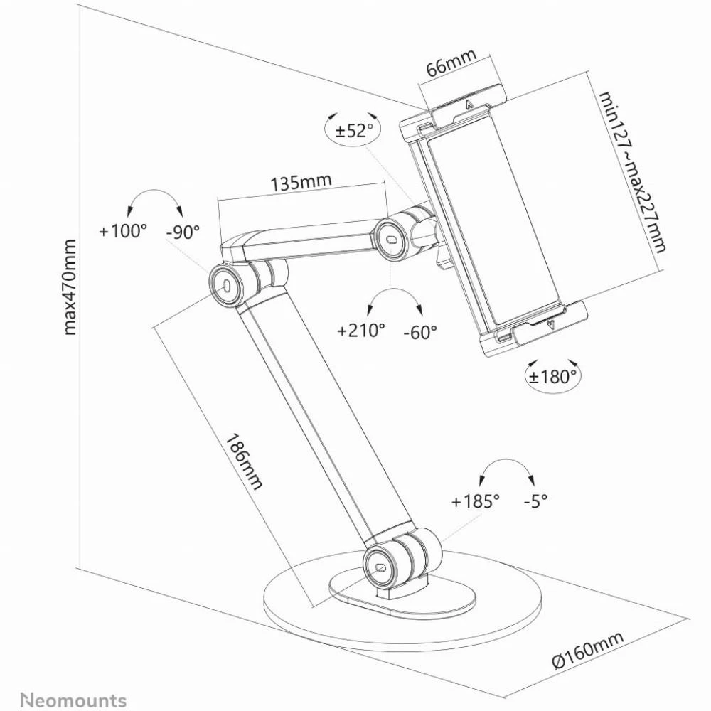NEOMOUNTS BY NEWSTAR UNIVERSAL Planšetė STAND FOR 4 ,7-12,9" TABLETS