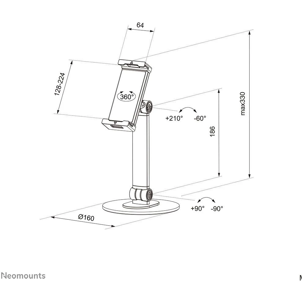 NEOMOUNTS BY NEWSTAR UNIVERSAL Planšetė STAND FOR 4,7-12,9" TABLETS
