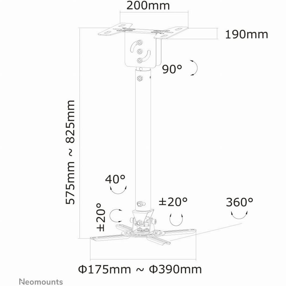 Neomounts NewStar Lubinis laikiklis projektoriui mount solution (height from 58 - 83 cm)