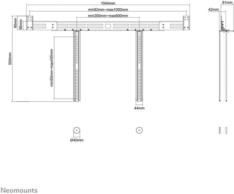 Laikiklis NEOMOUNTS BY NEWSTAR SOUNDBAR VESA MOUNT Juodas