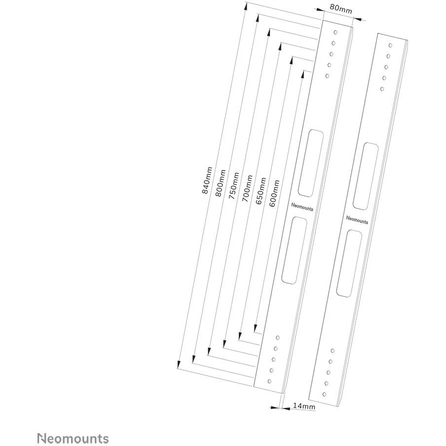 Laikiklis NEOMOUNTS BY NEWSTAR AWL-250BL18 VESA EXTENSION KIT - Juodas
