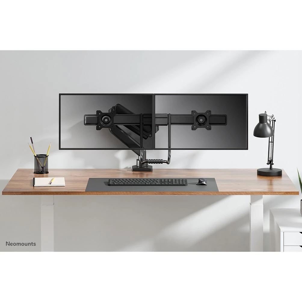 Laikiklis NEOMOUNTS BY NEWSTAR DS75-450BL2 FULL MOTION MONITORIUS DESK MOUNT FOR 17-32" SCREENS - Juodas