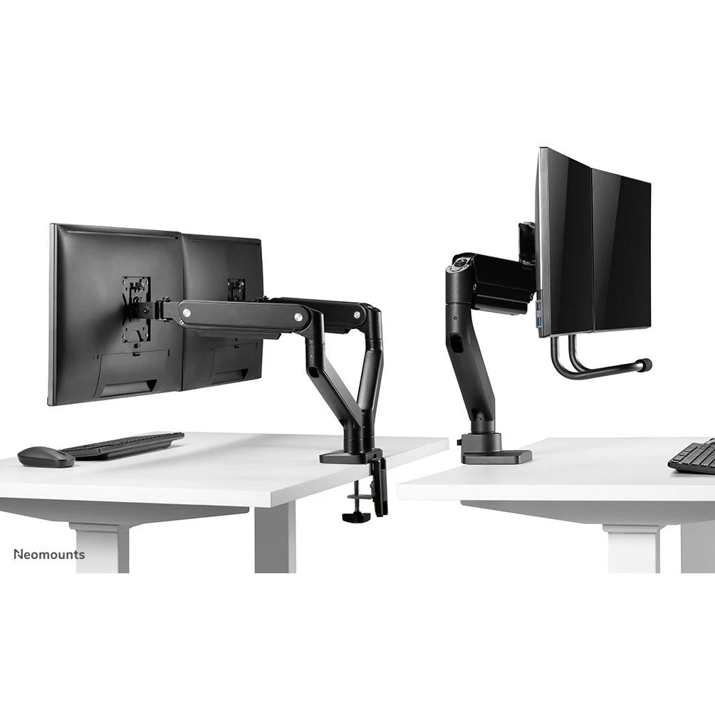 Laikiklis NEOMOUNTS BY NEWSTAR DS75-450BL2 FULL MOTION MONITORIUS DESK MOUNT FOR 17-32" SCREENS - Juodas