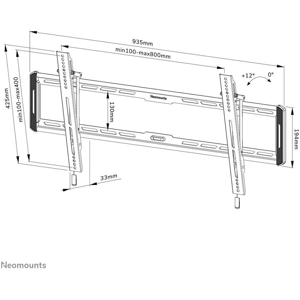 Laikiklis NEOMOUNTS BY NEWSTAR SCREEN WALL MOUNT (TILT, VESA 800X400)