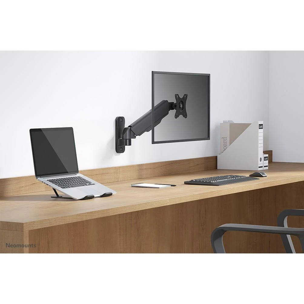 Laikiklis NEOMOUNTS BY NEWSTAR WALL MOUNTED GAS SPRING MONITORIUS ARM (2 PIVOTS VESA 100X100)