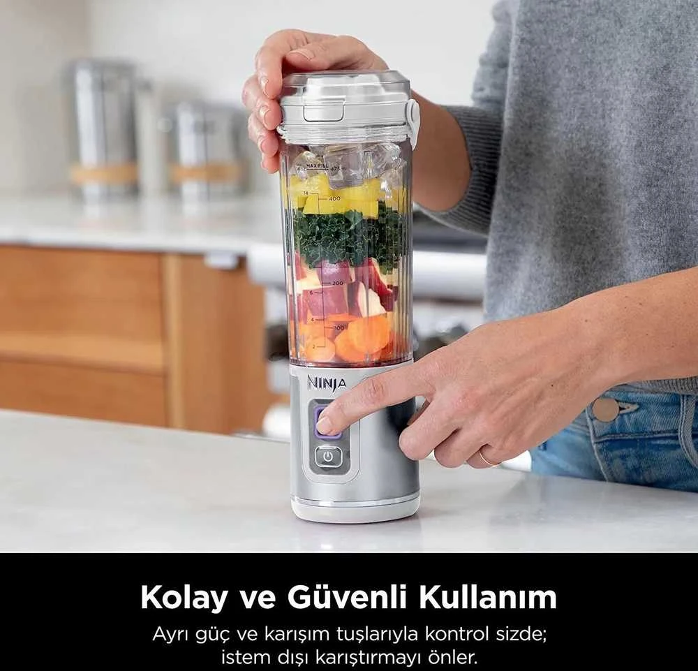 Ninja Blast belaidis nešiojamasis maišytuvas - Baltos spalvos (BC151EUWH)