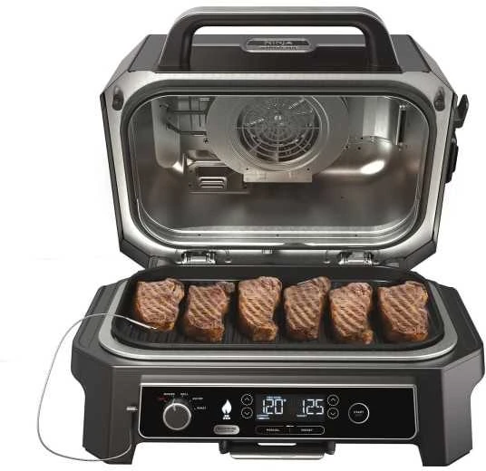 Ninja Woodfire Pro XL Elektrinis lauko grilis ir rūkyklė su išmaniąja kepimo sistema OG850EU