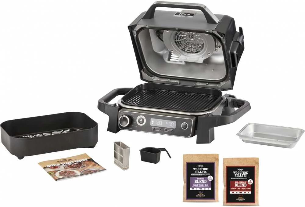 Ninja Kitchen Woodfire™ Lauko grilis/kepsninė