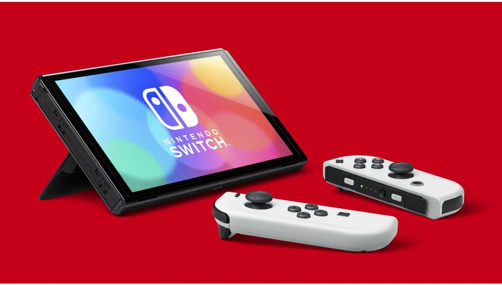 Nintendo Switch OLED konsolė (su baltais Joy-Con)