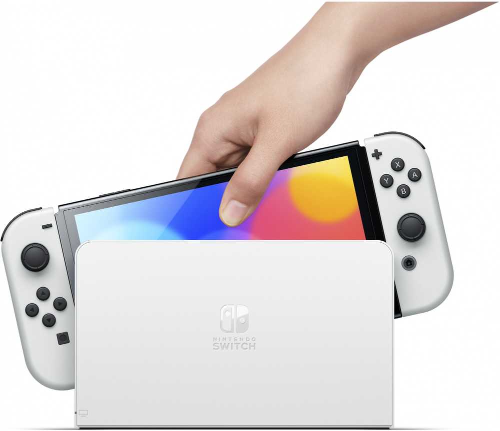 Nintendo Switch OLED konsolė (su baltais Joy-Con)