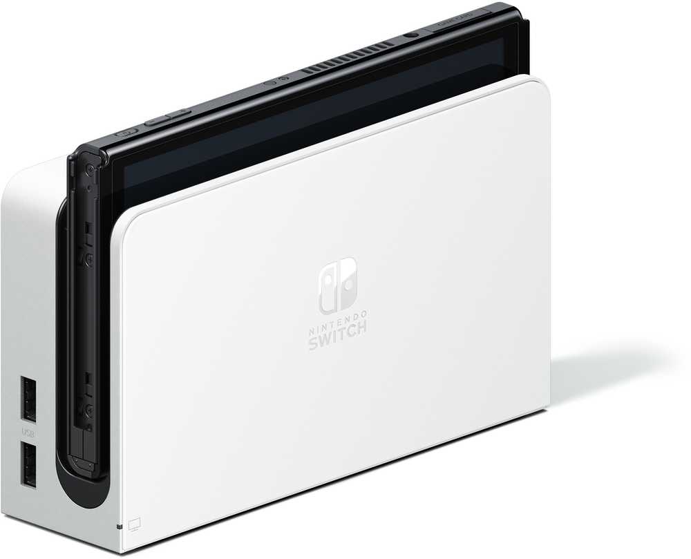 Nintendo Switch OLED konsolė (su baltais Joy-Con)
