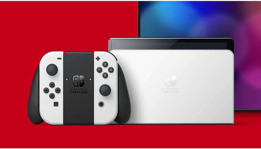 Nintendo Switch OLED konsolė (su baltais Joy-Con)