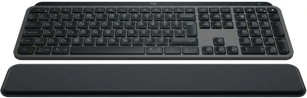 Belaidė šviečianti klaviatūra Logitech MX Keys S PLUS, Grafito spalvos su atrama delnams
