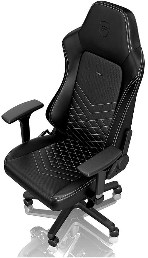 Žaidimų kėdė Noblechairs HERO PU-Leather Gaming Chair, Juoda-balta