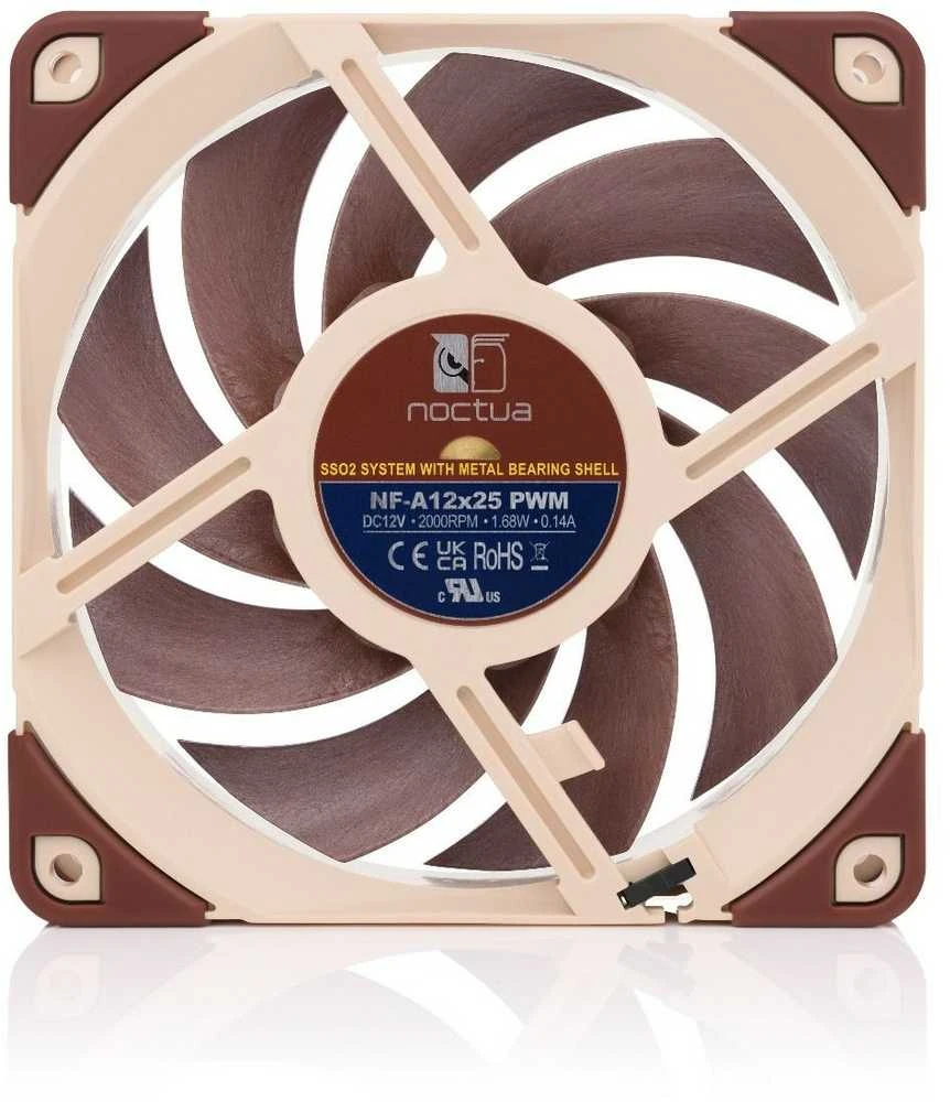 Noctua NF-A12X25 PWM - Kompiuterio dėklas - Cooler - 12 cm - 450 RPM - 2000 RPM - 1700 RPM