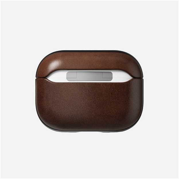 Nomad modernus dėklas AirPods Pro 2 ausinėms, rudos odos