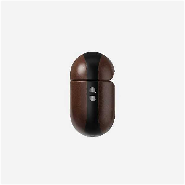 Nomad modernus dėklas AirPods Pro 2 ausinėms, rudos odos