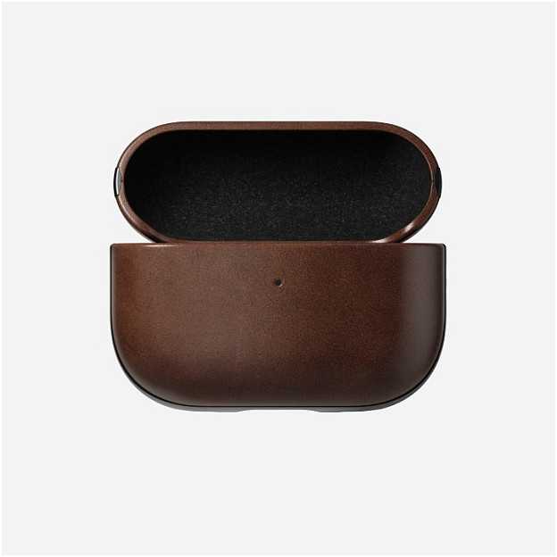 Nomad modernus dėklas AirPods Pro 2 ausinėms, rudos odos
