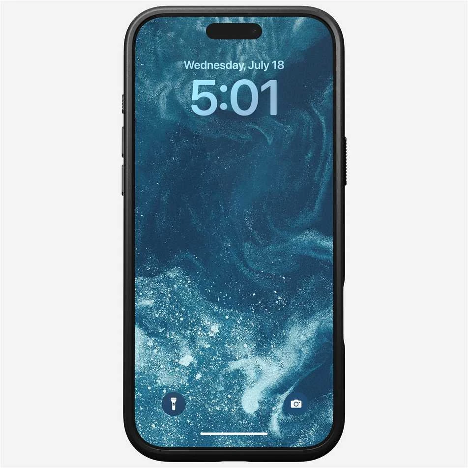 Dėklas Nomad Modern Leather case, juodas - iPhone 16 Pro Max