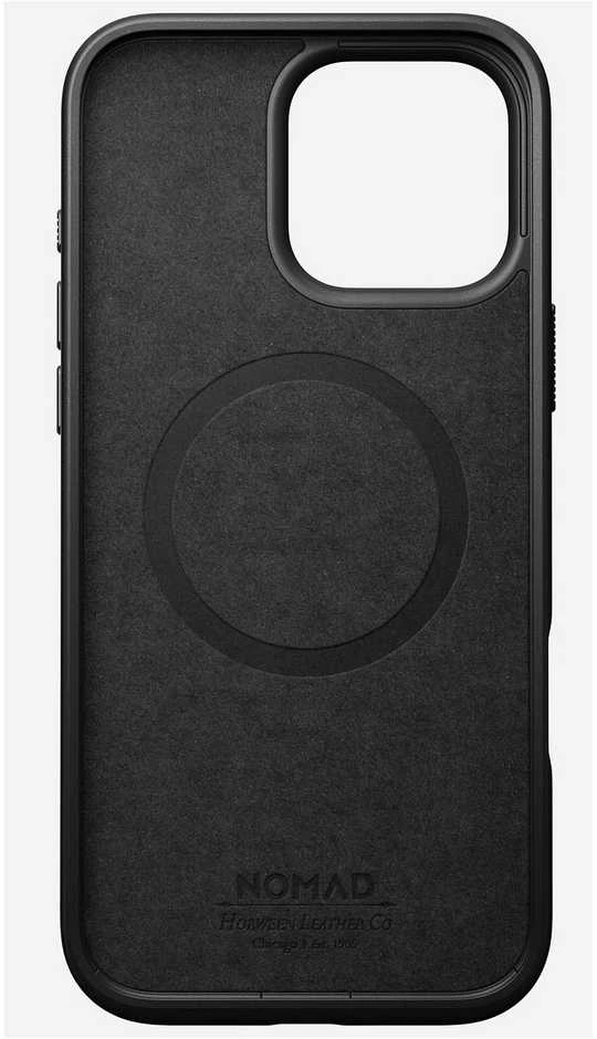 Nomad Modern Odinis dėklas, juodas, iPhone 16 Pro Max | Horween