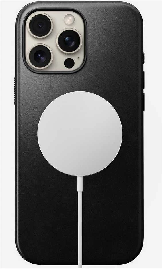 Nomad Modern Odinis dėklas, juodas, iPhone 16 Pro Max | Horween