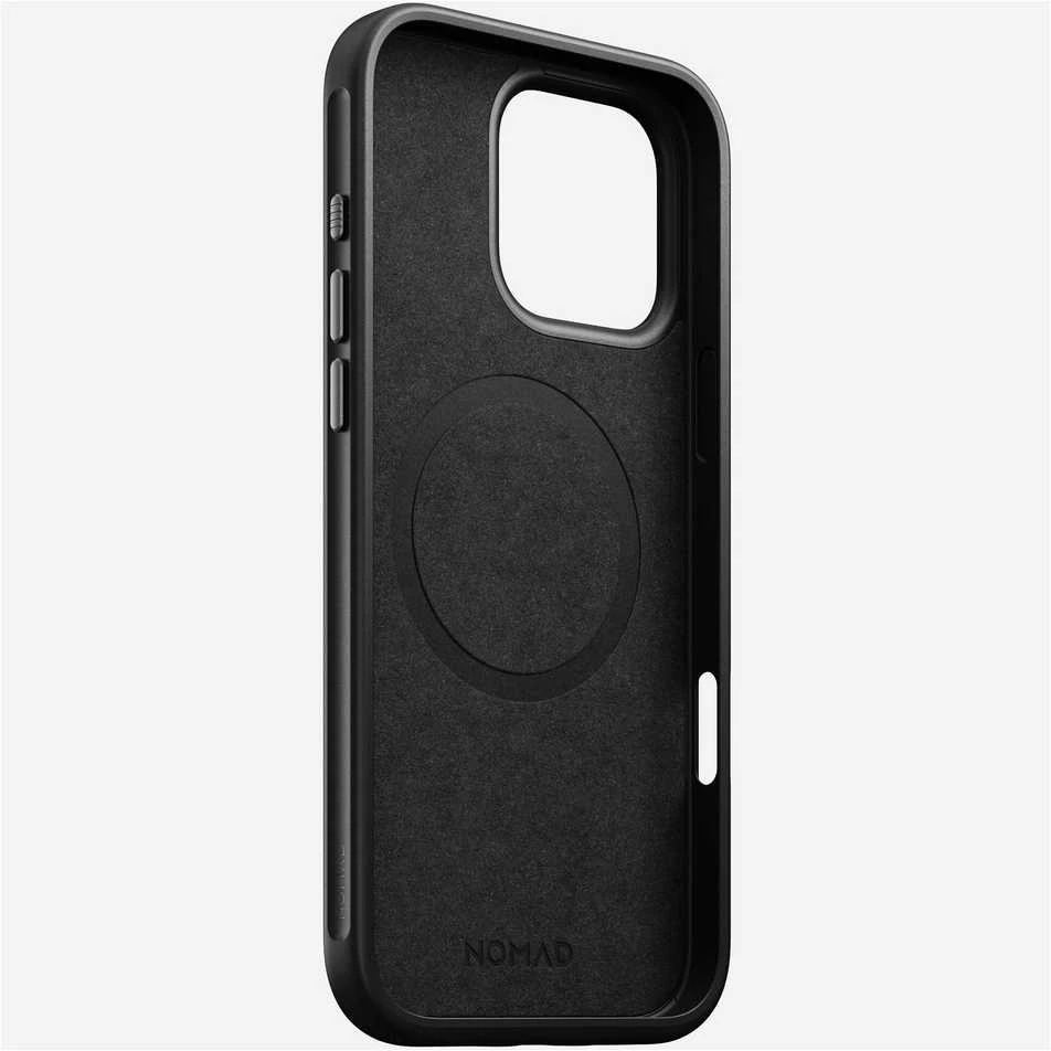 Dėklas Nomad Modern Leather case, juodas - iPhone 16 Pro Max