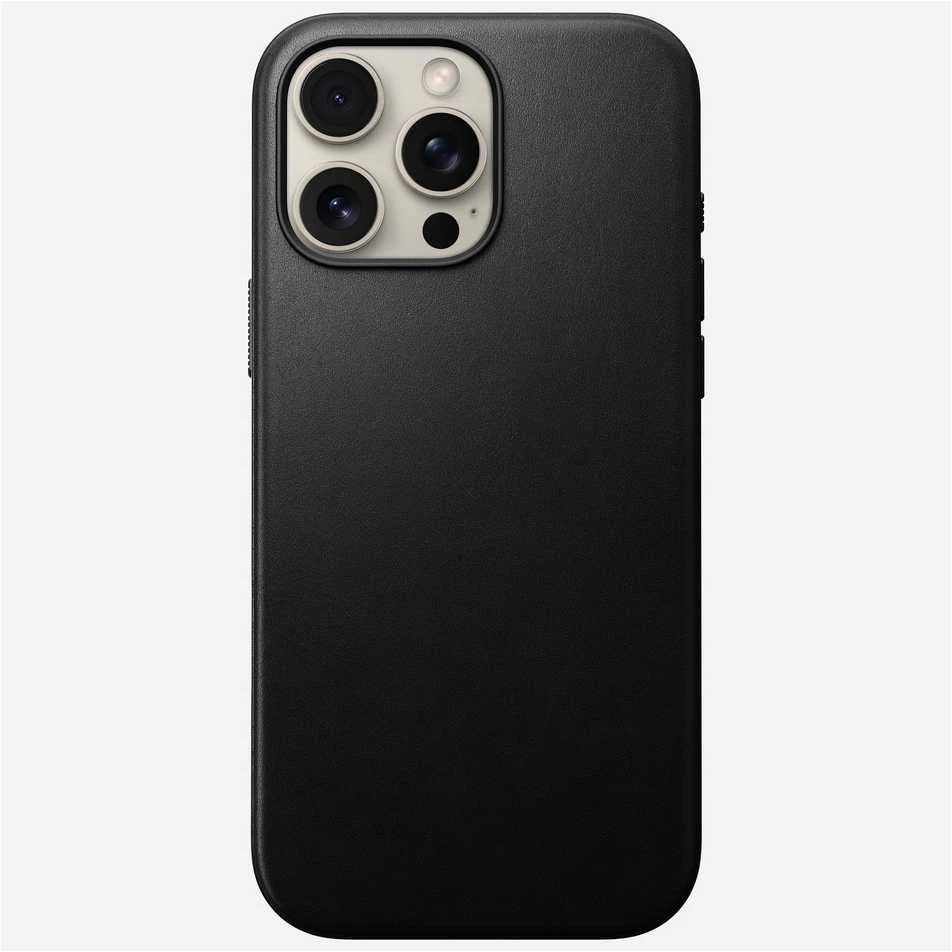 Dėklas Nomad Modern Leather case, juodas - iPhone 16 Pro Max