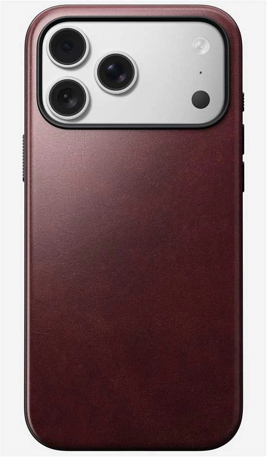 Nomad Modern Odinis dėklas, burgundy (Horween) - iPhone 17 Pro Max