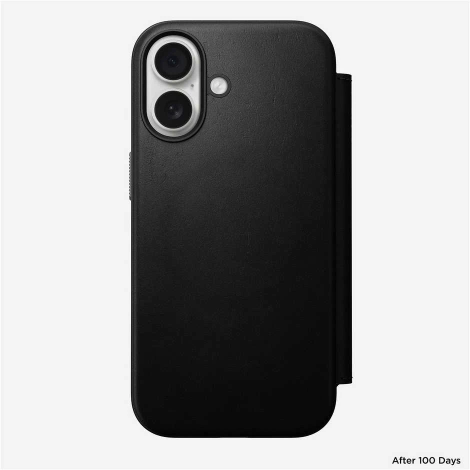 Dėklas Nomad Modern Leather Folio, juodas - iPhone 17
