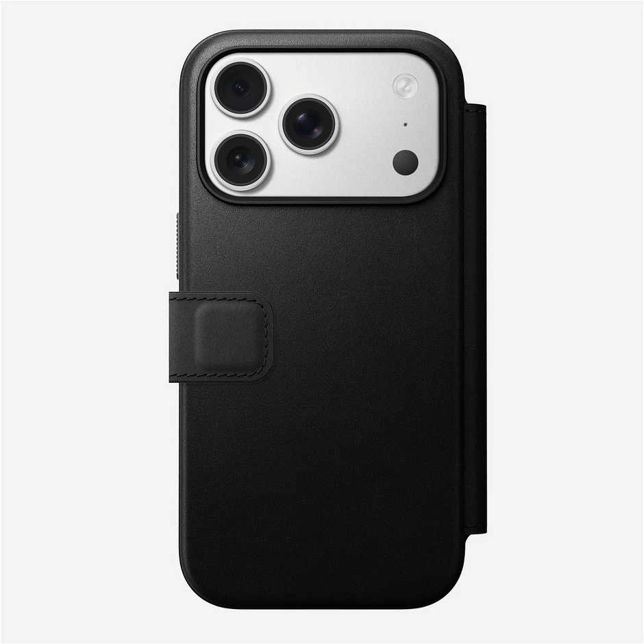 Dėklas Nomad Modern Leather Folio, juodas - iPhone 17 Pro