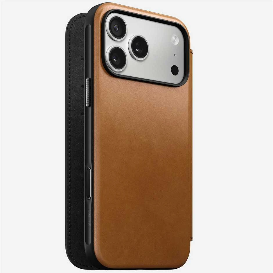 „Nomad Modern“ odinis dėklas, angliško gelsvo atspalvio – „iPhone 17 Pro Max“