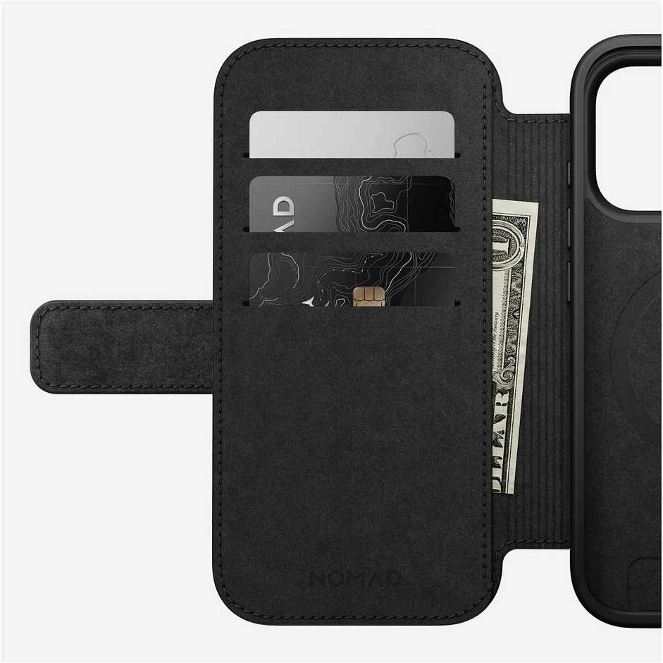 Dėklas Nomad Modern Leather Folio, english tan - iPhone 17 Pro