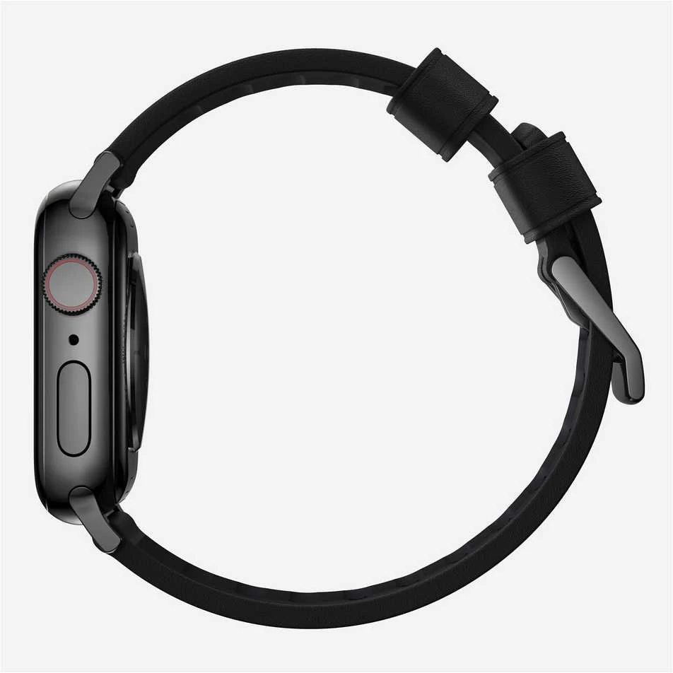 Išmaniojo laikrodžio Apple odinis dirželis, Juodos spalvos, 42/44mm