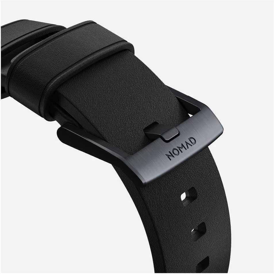 Išmaniojo laikrodžio Apple odinis dirželis, Juodos spalvos, 42/44mm