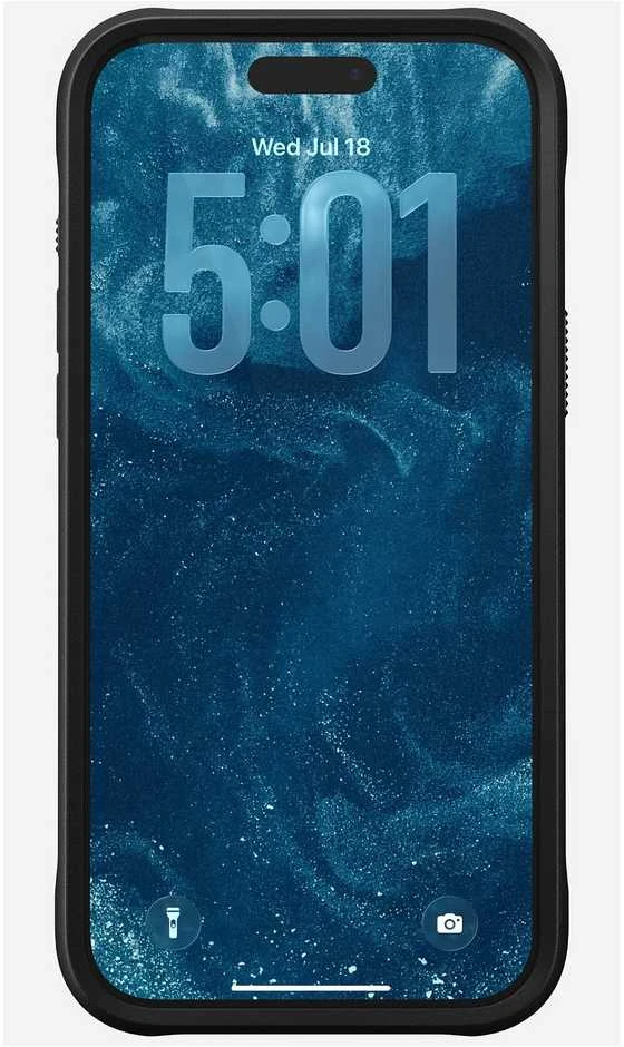„Nomad“ tvirtas odinis dėklas, kaimiškos rudos spalvos („Horween“) – „iPhone 17 Pro Max“