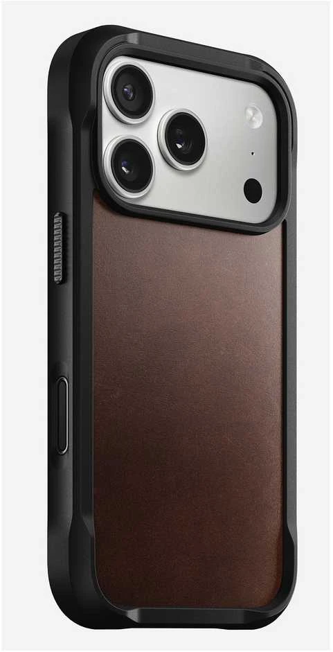 Dėklas Nomad Rugged Odinis dėklas, rustic ruda (Horween) - iPhone 17 Pro