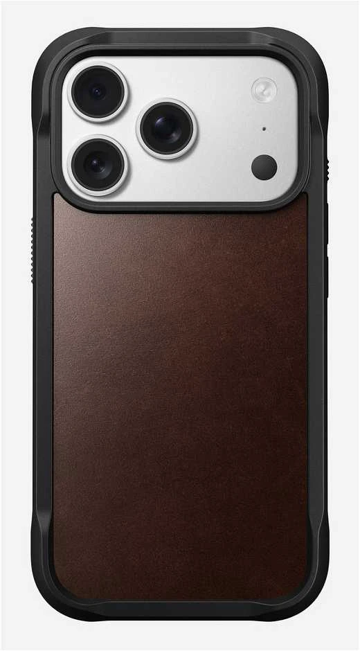 Dėklas Nomad Rugged Odinis dėklas, rustic ruda (Horween) - iPhone 17 Pro