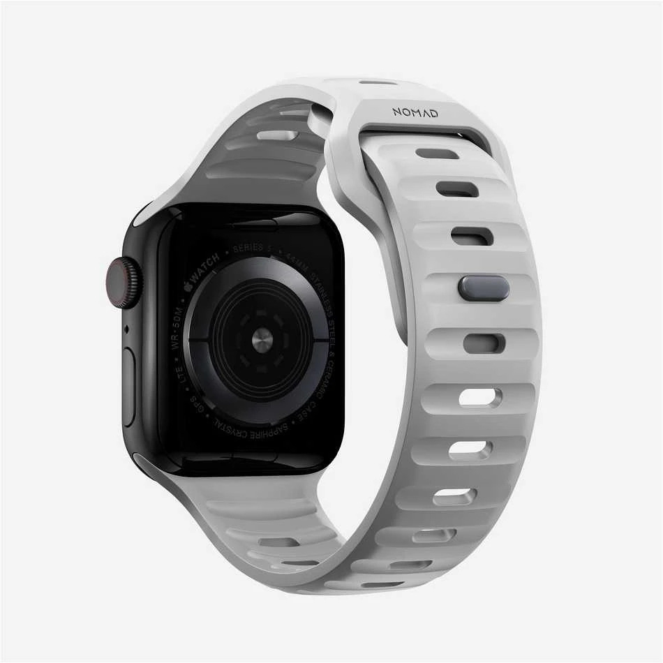 Apyrankė Nomad Sport Strap S/M, pilkas - Apple Watch 42mm/41mm/40mm/38mm